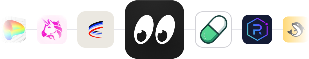 Decentralized exchange and automated market maker icons